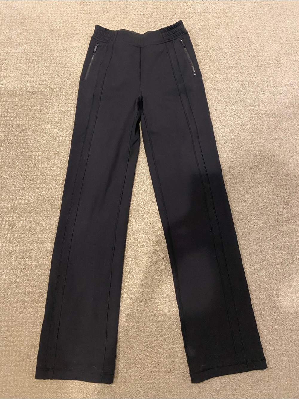 Lululemon define mid rise track pants.
